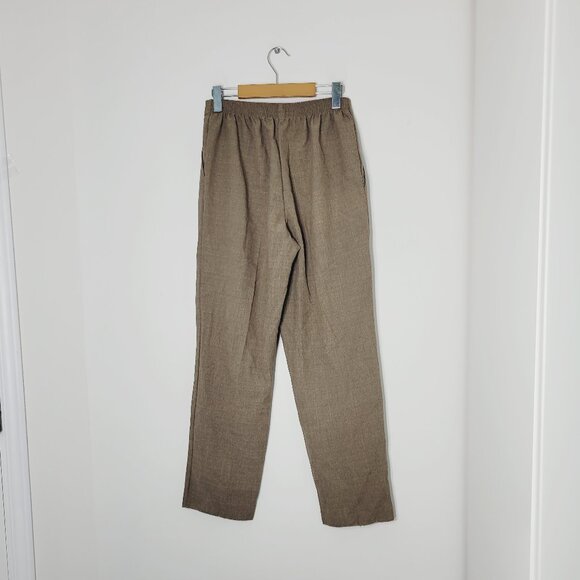 Vintage Classic Editions 2 Pairs Brown & Blue Elastic Waist Straight Leg Pant S - Picture 3 of 16